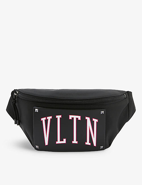 VALENTINO GARAVANI: Brand-appliqué woven belt bag