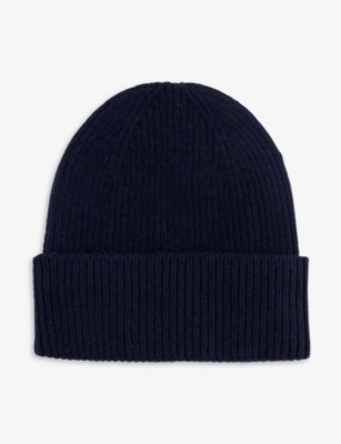 Colorful Standard Recycled Merino Wool Beanie Hat In Navy Blue