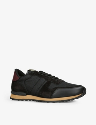 VALENTINO GARAVANI Rockrunner leather, suede and mesh low-top trainers