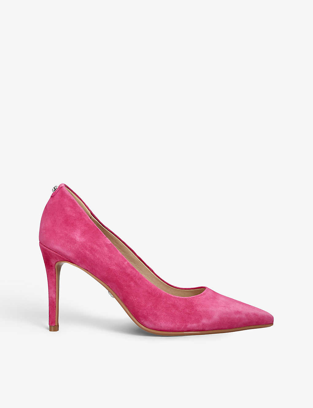 Carvela Womens Fuchsia Classique Pointed-toe Suede Courts In Pink