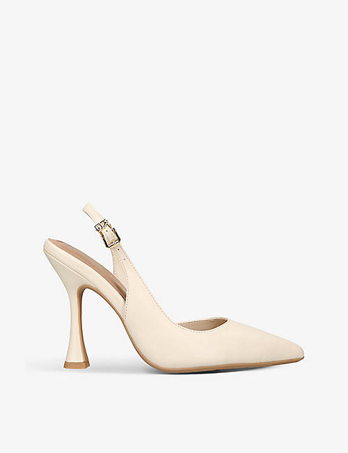 KG KURT GEIGER: Aria pointed-toe sling-back leather courts