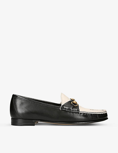 GUCCI: Frame horsebit-detailed leather loafers