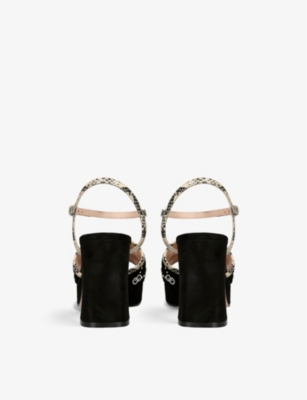 GUCCI Janaya monogram-embellished suede sandals