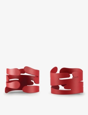 ALESSI: Bark ring steel napkin holders set of two
