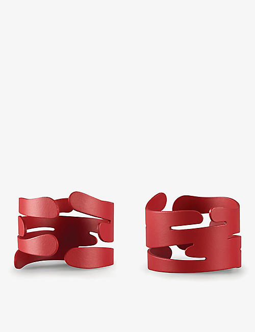 ALESSI: Bark ring steel napkin holders set of two