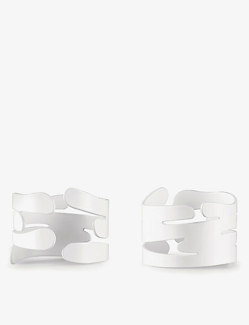 ALESSI: Bark ring steel napkin holders set of two