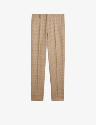 TED BAKER: Pinsley slim-fit houndstooth woven trousers