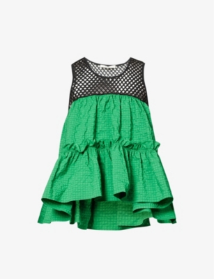 BROGGER: Mila gingham woven top