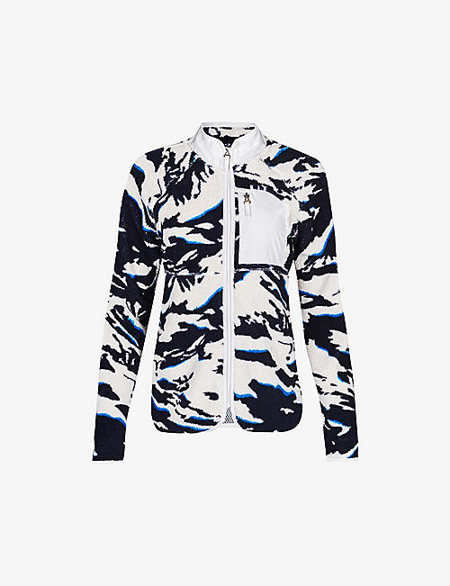 SWEATY BETTY: Pennine peaks print fleece jacket