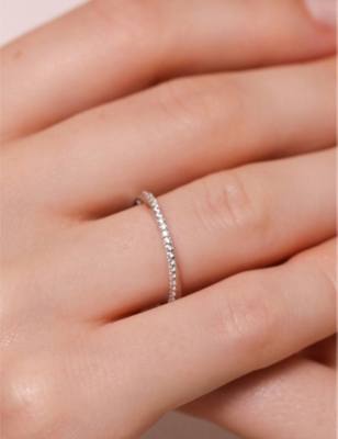 Orbit 18ct yellow gold-plated recycled sterling-silver and cubic zirconia ring