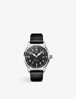 Iwc Schaffhausen Mens Iw328201 Pilot's Mark Xx Stainless-steel And Leather Automatic Watch Black