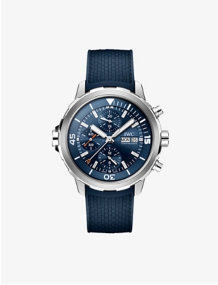 IWC SCHAFFHAUSEN IW376806 Aquatimer stainless steel and rubber automatic watch Selfridges