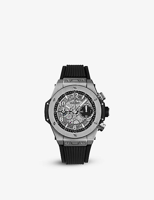 HUBLOT: 441.NX.1171.RX Big Bang Unico titanium and rubber automatic watch