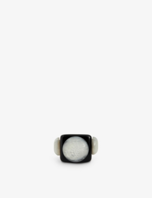Jean Paul Gaultier X La Manso I Wear Bikini Ring In Black And Perseo White