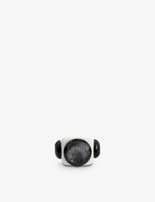 Jean Paul Gaultier The Casablanca Ring In White And Perseo Black