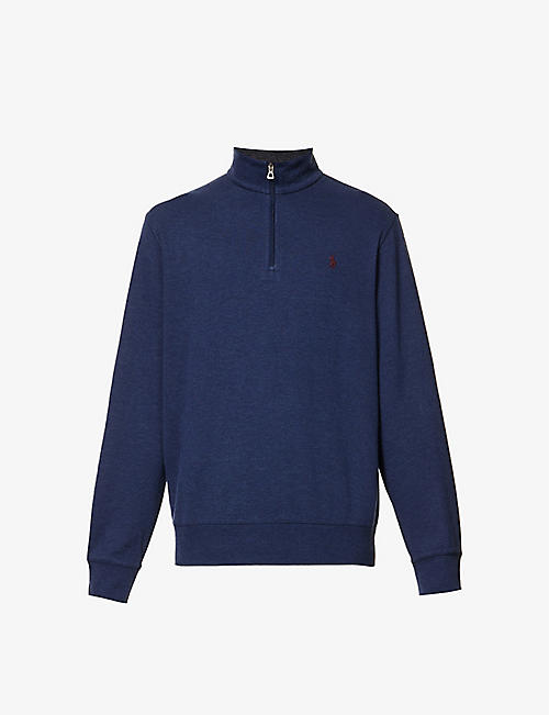 POLO RALPH LAUREN: Luxury Jersey quarter-zip cotton sweatshirt