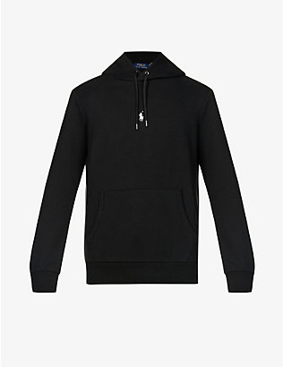 POLO RALPH LAUREN: Logo-embroidered cotton and recycled polyester-blend hoody