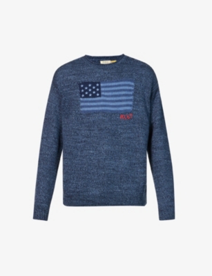 Flag cotton hotsell crewneck sweater