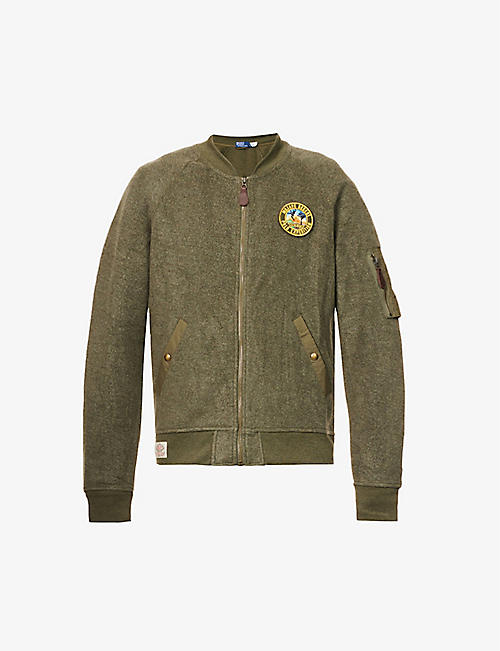 POLO RALPH LAUREN: Logo-patch cotton-blend bomber jacket