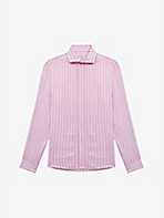 REISS: Ruban striped regular-fit linen shirt