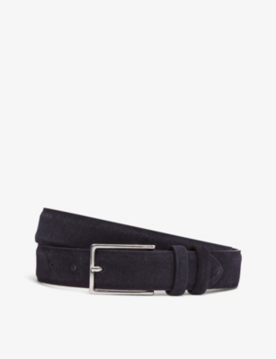 REISS MENS REISS DANTE ADJUSTABLE-BUCKLE SUEDE-LEATHER BELT,62685741