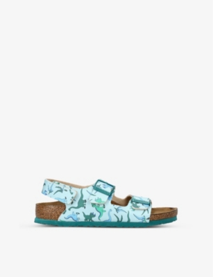 BIRKENSTOCK: Milano graphic-print double-strap woven sandals 3-9 years