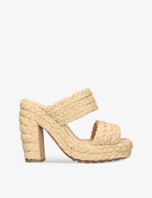 Bottega Veneta Women's Canalazzo Raffia Mules In Beige