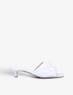 Bottega Veneta Quilted Leather Mule In White