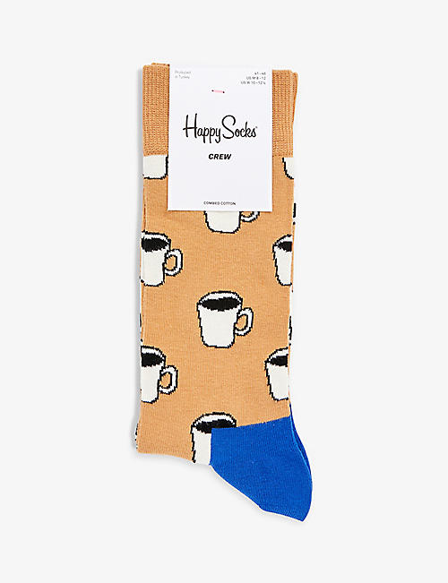 HAPPY SOCKS: My Cup Of Tea cotton-blend socks