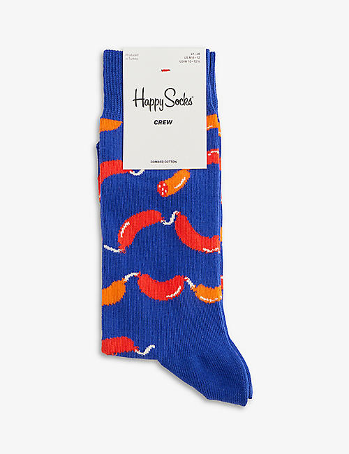 HAPPY SOCKS: Sausage stretch-cotton blend socks