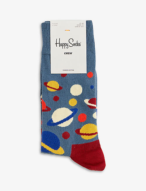 HAPPY SOCKS: The Milky Way stretch-cotton blend socks
