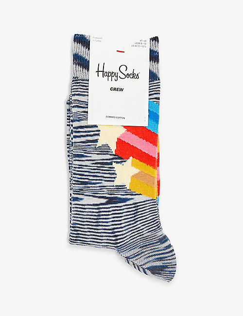 HAPPY SOCKS: Shooting Stars cotton-blend socks