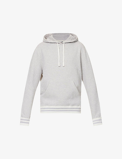 CHE: Lounge stripe-trimmed cotton-jersey hoody