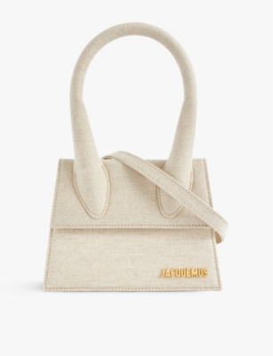 JACQUEMUS: Le Chiquito Moyen linen-blend cross-body bag