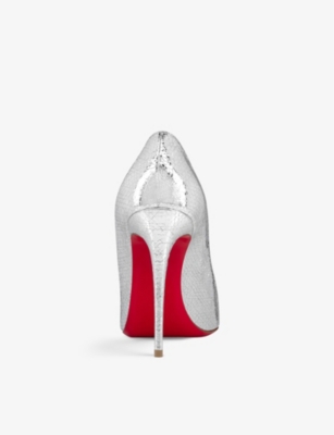 CHRISTIAN LOUBOUTIN Kate 100 crackled leather courts