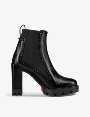 Christian Louboutin Black Out Lina Ankle Boots