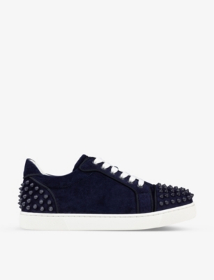 CHRISTIAN LOUBOUTIN - Vieira 2 Orlato spike-embellished suede trainers ...