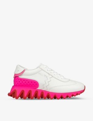 Christian Louboutin Loubishark Sneaker In Bianco/fluo Pink
