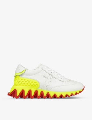 Christian Louboutin Loubishark Sneaker In Bianco/fluo Yellow
