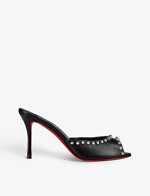 CHRISTIAN LOUBOUTIN: Dolly Spikes leather heeled mules