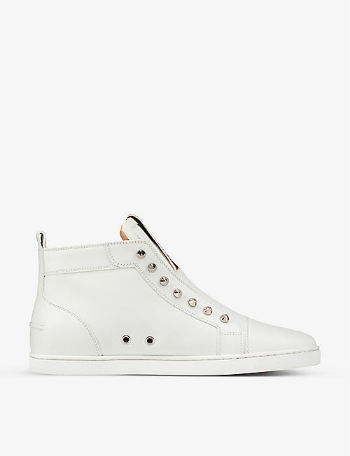 CHRISTIAN LOUBOUTIN: F.A.V Fique A Vontade leather high-top trainers