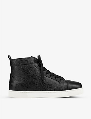 CHRISTIAN LOUBOUTIN: Louis leather high-top trainers