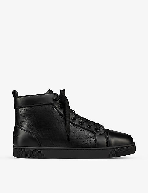 CHRISTIAN LOUBOUTIN: Louis Orlato leather high-top trainers