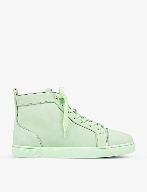 CHRISTIAN LOUBOUTIN: Louis Orlato suede high-top trainers