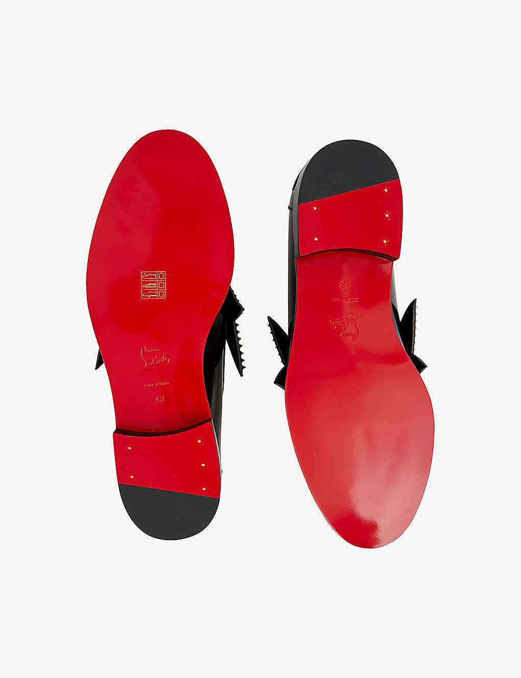 CHRISTIAN LOUBOUTIN No Penny stud-embellished leather loafers