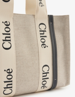 Woody medium linen tote bag