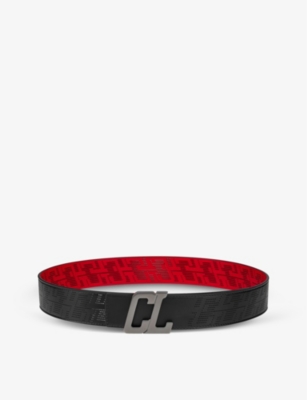 CHRISTIAN LOUBOUTIN Happyrui logo-buckle leather belt