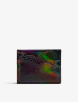 Christian Louboutin Hot Chick Patent Psychic Card Case In Black
