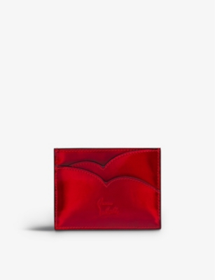 Christian Louboutin Hot Chick Patent Psychic Card Case In Loubi