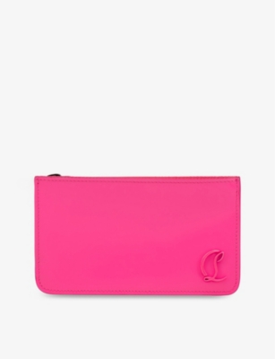 CHRISTIAN LOUBOUTIN: Loubi54 zipped patent-leather card holder